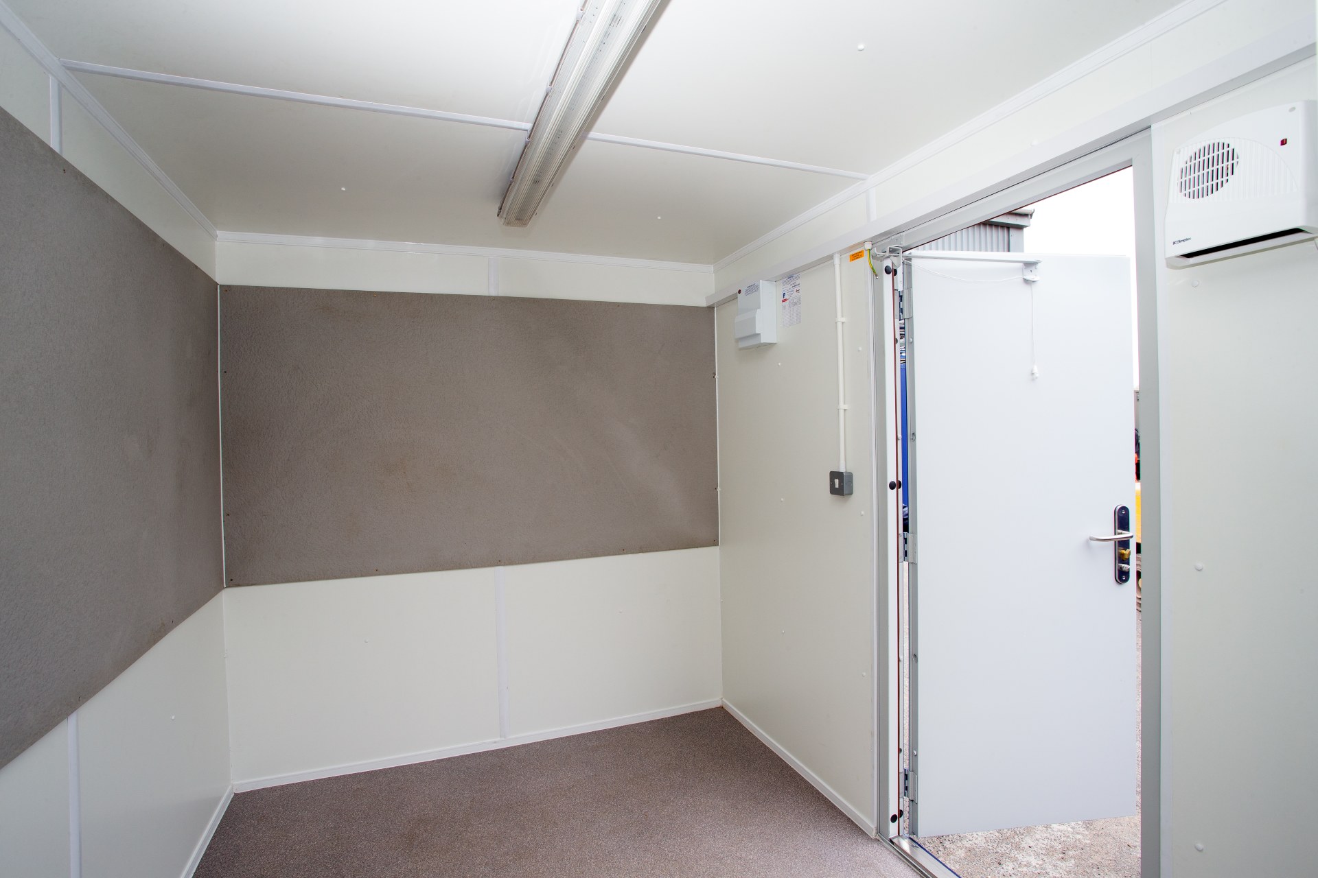 Empty white and grey interior